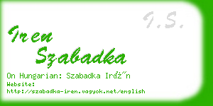 iren szabadka business card